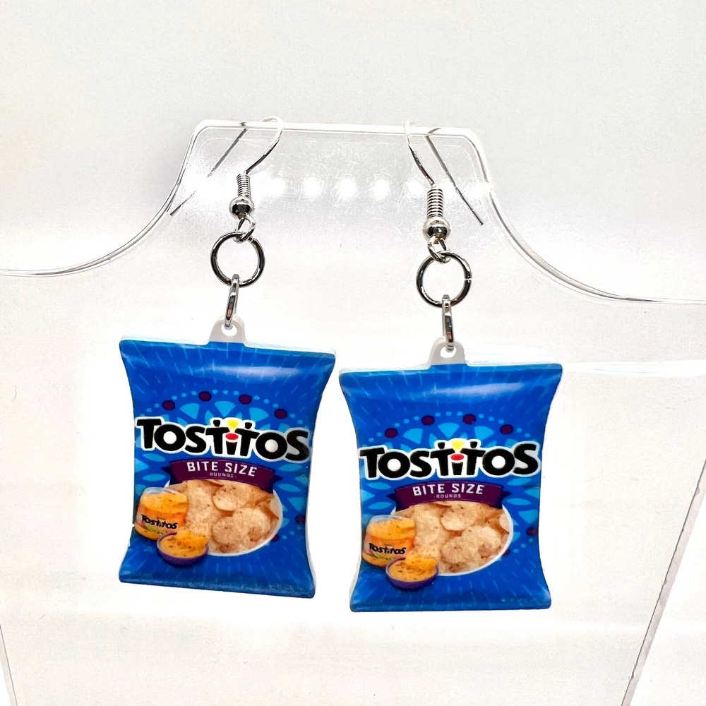 Tostitos Chips Earrings - Party Earrings - Super Bowl Earrings - Nachos Earrings